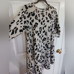 Leopard print fall dress size medium